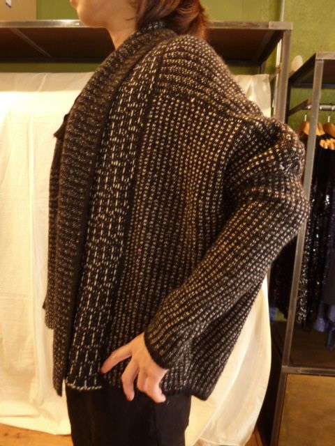 ショールニットカーディガン