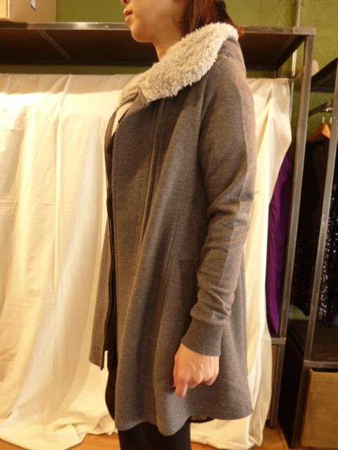 フードボアスウェットJKT