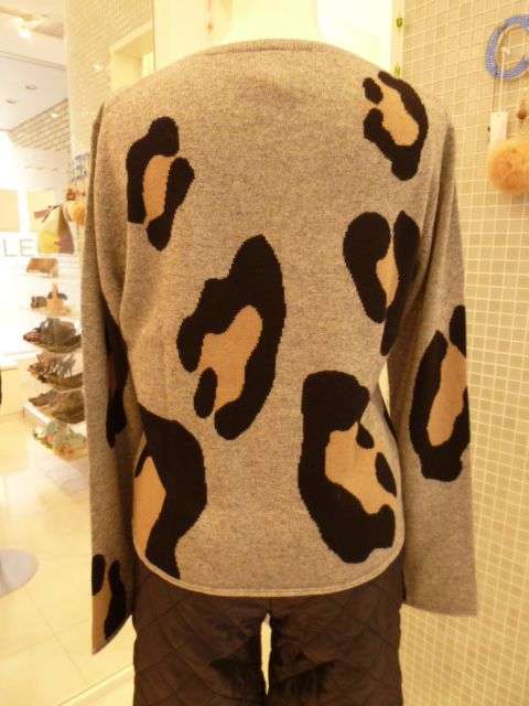シルク＆カシミア　レオパードニット