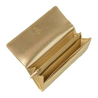 CHANEL：シャネル 2015年秋冬新作　マトラッセ二つ折り長財布 ゴールド(GOLD)