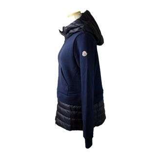 MONCLER ：モンクレール 　2016年秋冬新作　レディース　ダウン+スウェット　コンビフーディー　ネイビー(777)
