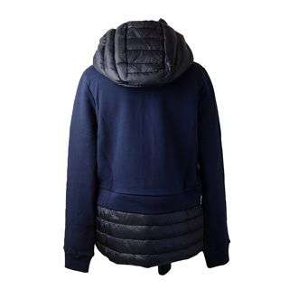 MONCLER ：モンクレール 　2016年秋冬新作　レディース　ダウン+スウェット　コンビフーディー　ネイビー(777)