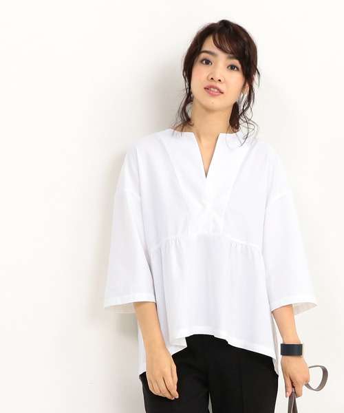 【洗える！】Cotton Twill ぺプラム ブラウス / 23区 【公式通販】オンワード・クローゼット