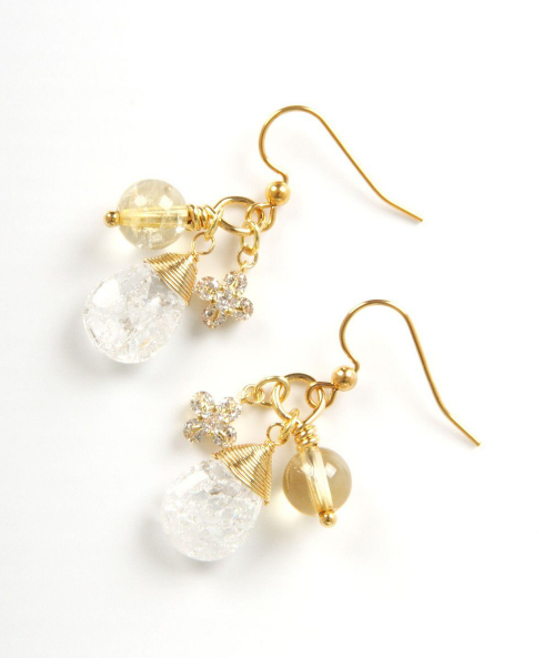 【4月の誕生石】クリスタル×シトリンピアス(ゴールドフィルド) / WYTHE CHARM | ファッション通販 【公式通販】オンワード・クローゼット