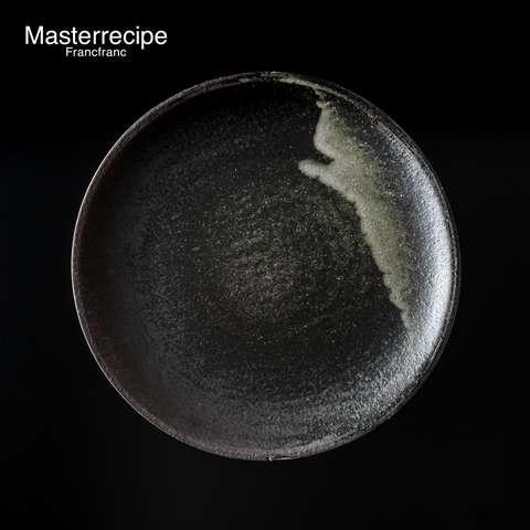 信楽焼 プレートL 灰釉 ブラック ＜Masterrecipe＞(ブラック)　Francfranc（フランフラン）公式サイト｜家具、インテリア雑貨、通販