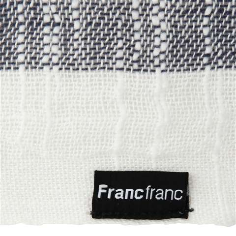 800x1500 スーラ スロー(ひざ掛け)ネイビーxホワイト(ネイビーxホワイト)　Francfranc（フランフラン）公式サイト｜家具、インテリア雑貨、通販