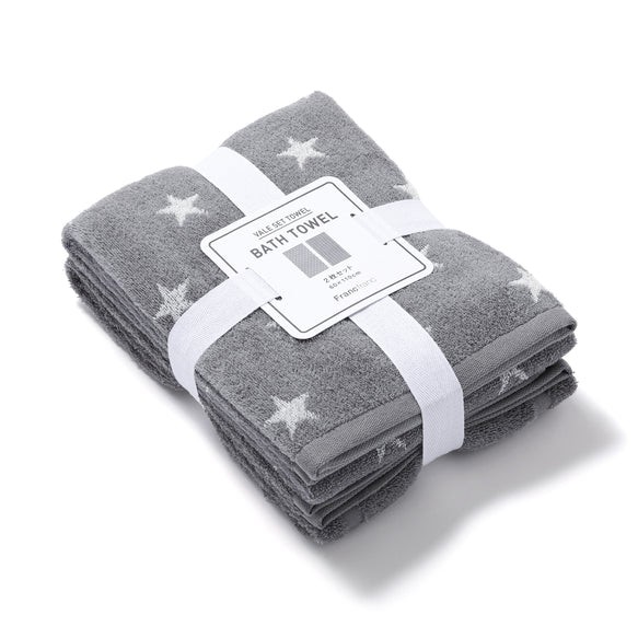 ヴァレセットバスタオル スター グレー | Francfranc（フランフラン）公式通販 家具・インテリア・生活雑貨