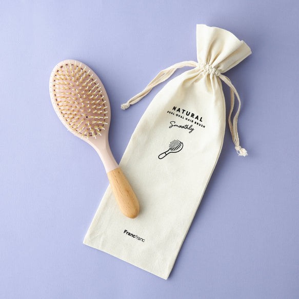 デュアルオーバル ヘアブラシ ナチュラル | Francfranc（フランフラン）公式通販 家具・インテリア・生活雑貨