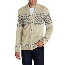 メンズ ショールカラーカーディガン | 長袖ウールブレンドマールスノーブリッジショールカラーボタンフロントカーディガン | Eddie Bauer エディー・バウアー オンラインストア