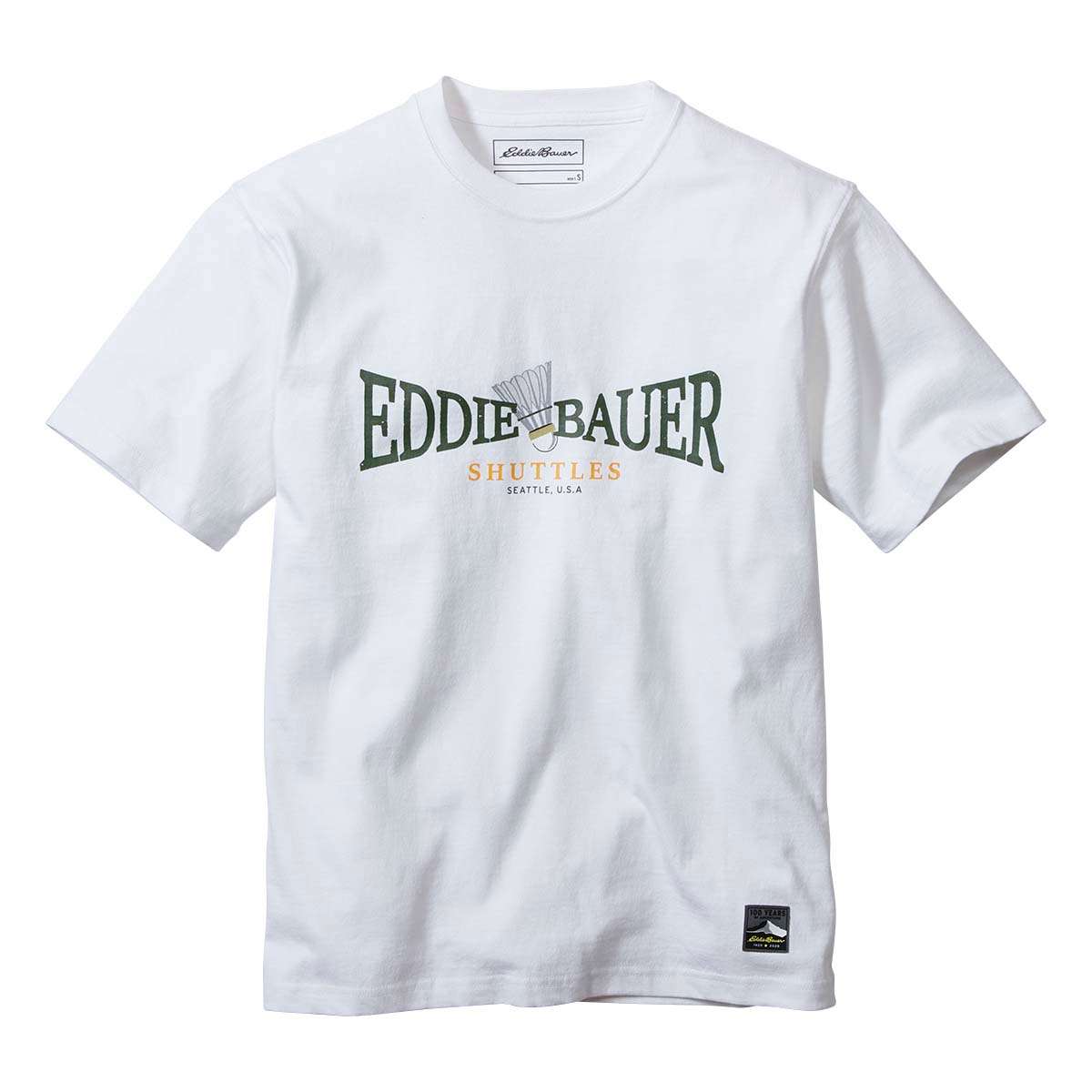 メンズ　半袖エディーバウアーシャトルコックビッグＴシャツ(S　ホワイト): スウェット - メンズ | エディー・バウアー オンラインストア【公式】
