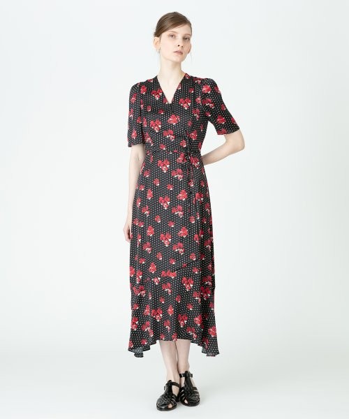【LOULOU WILLOUGHBY】ドットフラワーカシュクールワンピース(504499262) | アルアバイル(allureville) - MAGASEEK