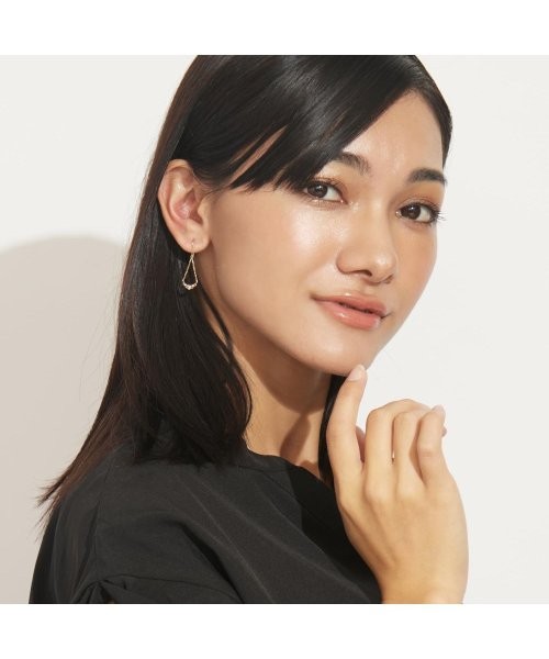 ララクリスティー ピアス レディース モルガナイト 0.1ct ダイヤモンド フック ピアス PT900 K18 ゴールド プラチナム コレクション le102(505057103) | ララクリスティー(LARA Christie) - MAGASEEK