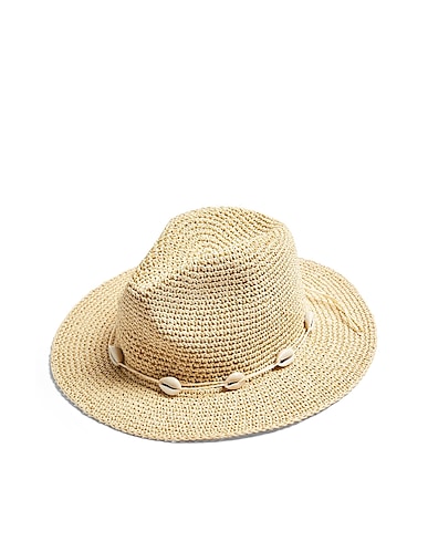 Topshop Natural Straw Cowboy Hat With Shells - 帽子 / レディース | YOOX(ユークス) - 46709591UA