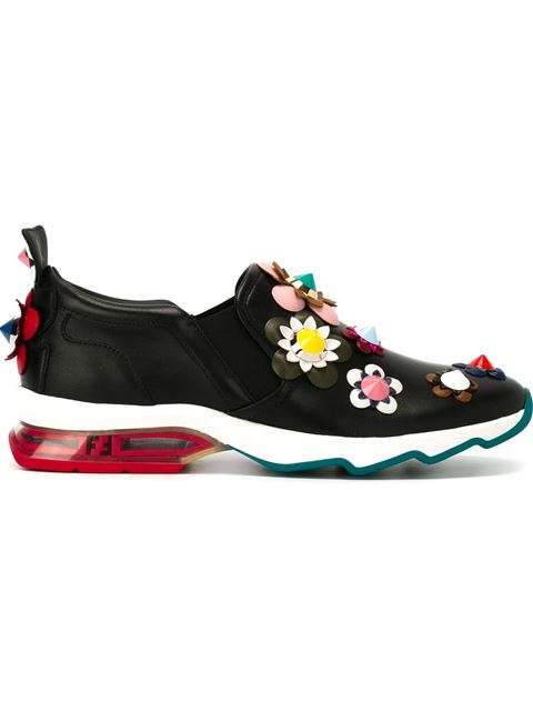 Fendi フローラルパッチ スニーカー - Farfetch