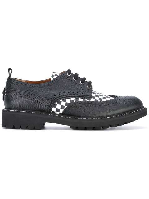 Givenchy チェック柄 ウイングチップシューズ - Farfetch