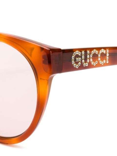 Gucci Eyewear ロゴ クリスタル スタッズ サングラス 通販
