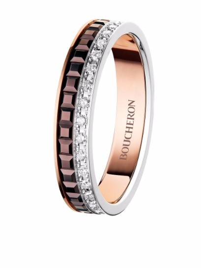 Boucheron Quatre Classic ダイヤモンド リング 18Kローズゴールド