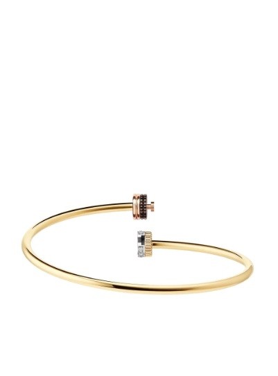 Boucheron Quatre Classique ダイヤモンド ブレスレット 18Kイエローゴールド＆ホワイトゴールド