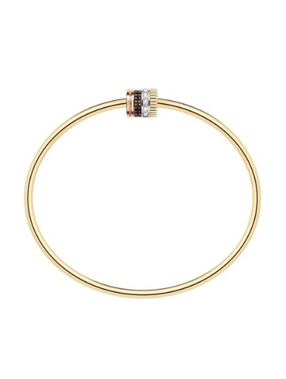 Boucheron Quatre Classique ダイヤモンド ブレスレット 18Kイエローゴールド＆ホワイトゴールド