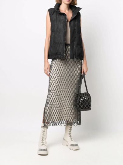 Brunello Cucinelli オープンニット スカート