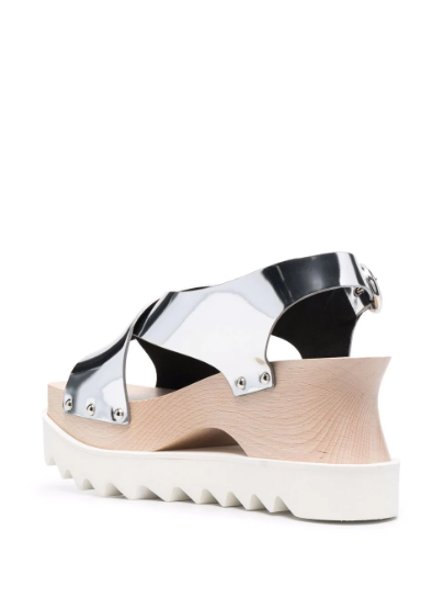 Stella McCartney エリス メタリック プラットフォームサンダル