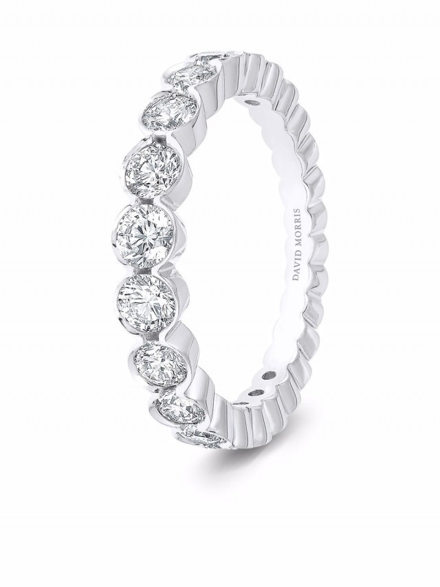 David Morris Elizabeth ダイヤモンド リング 18Kホワイトゴールド