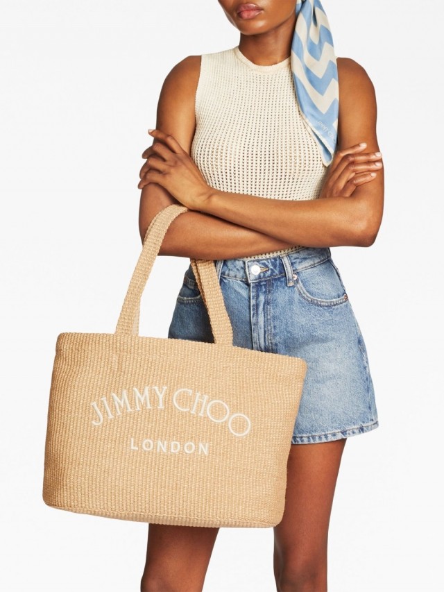 Jimmy Choo ロゴ ビーチバッグ