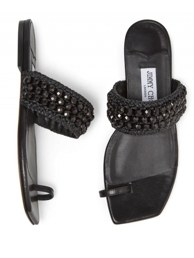 Jimmy Choo Amoure ビーズ フラットサンダル