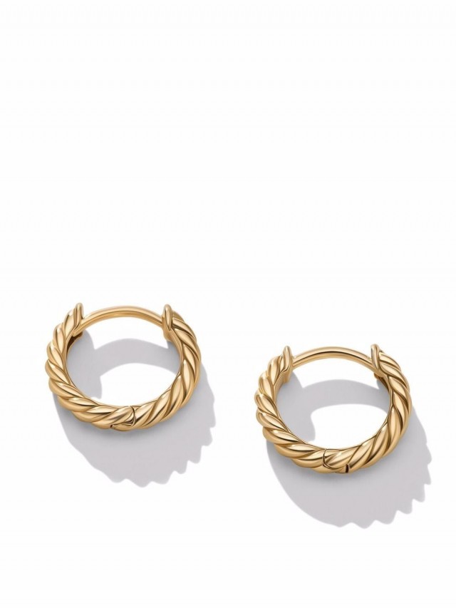 David Yurman Cable ピアス 18Kイエローゴールド