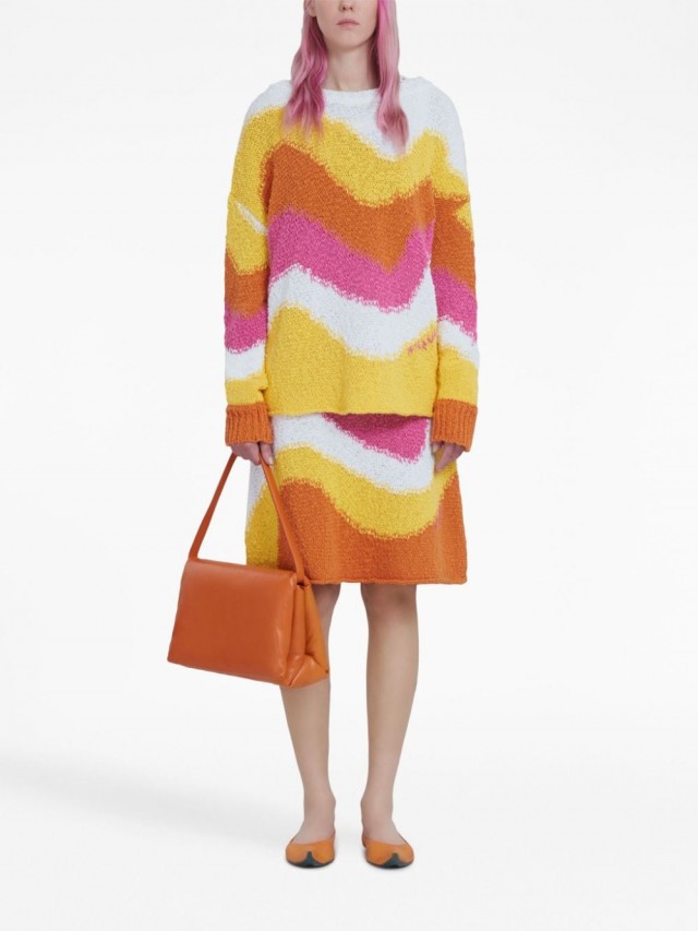Marni Prisma レザーショルダーバッグ L