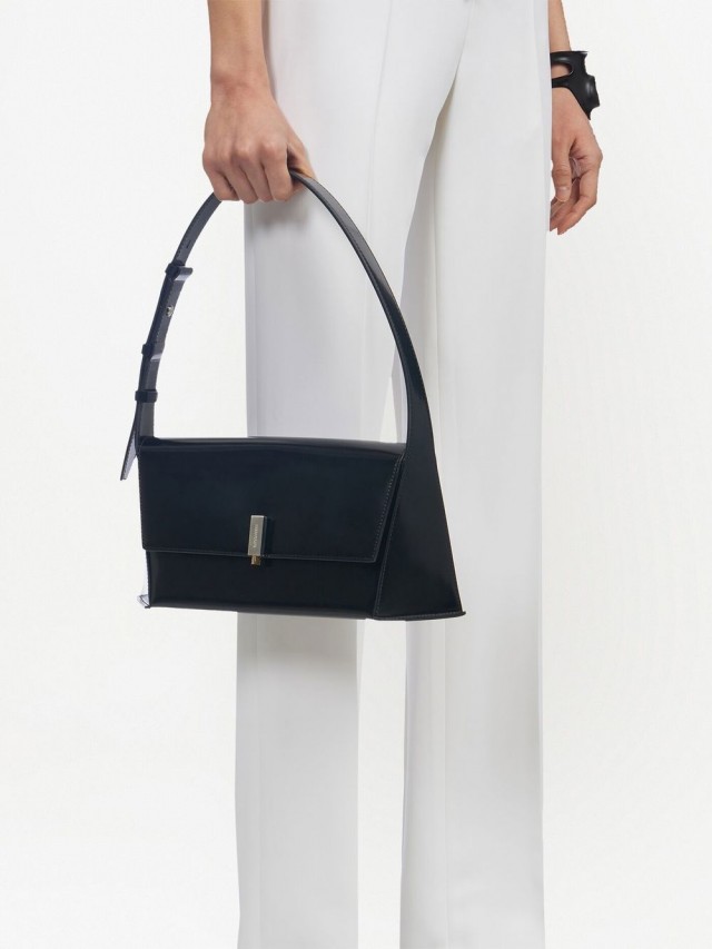 Ferragamo ジオメトリック レザーショルダーバッグ