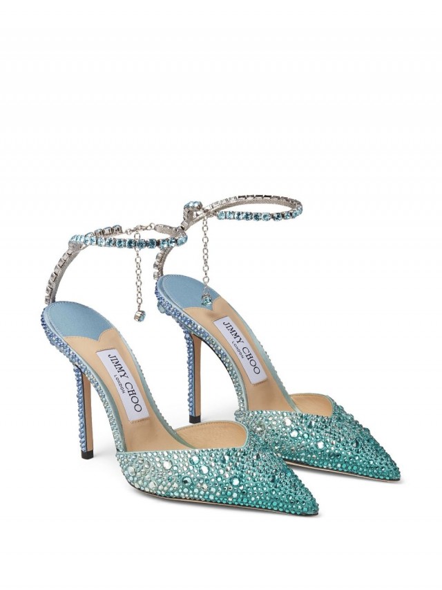 Jimmy Choo Saeda 100mm ビジュートリム パンプス