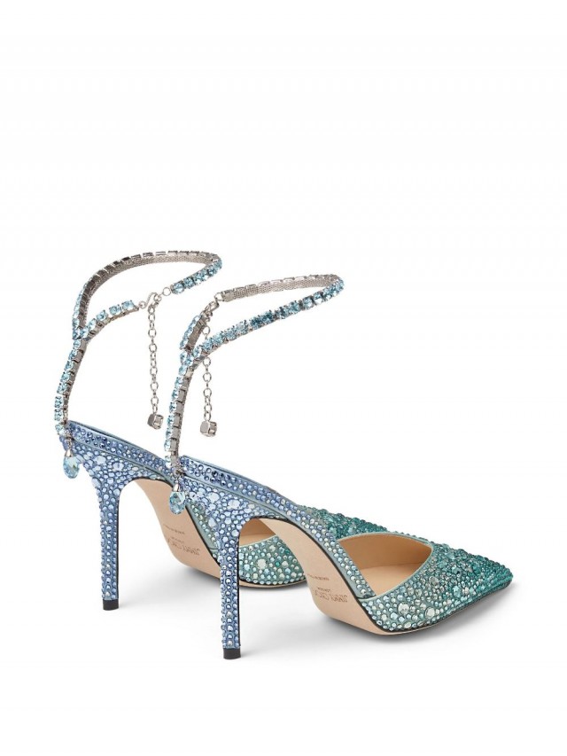 Jimmy Choo Saeda 100mm ビジュートリム パンプス
