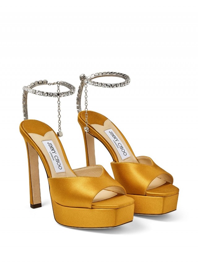 Jimmy Choo Saeda 125mm ビジュートリム サンダル
