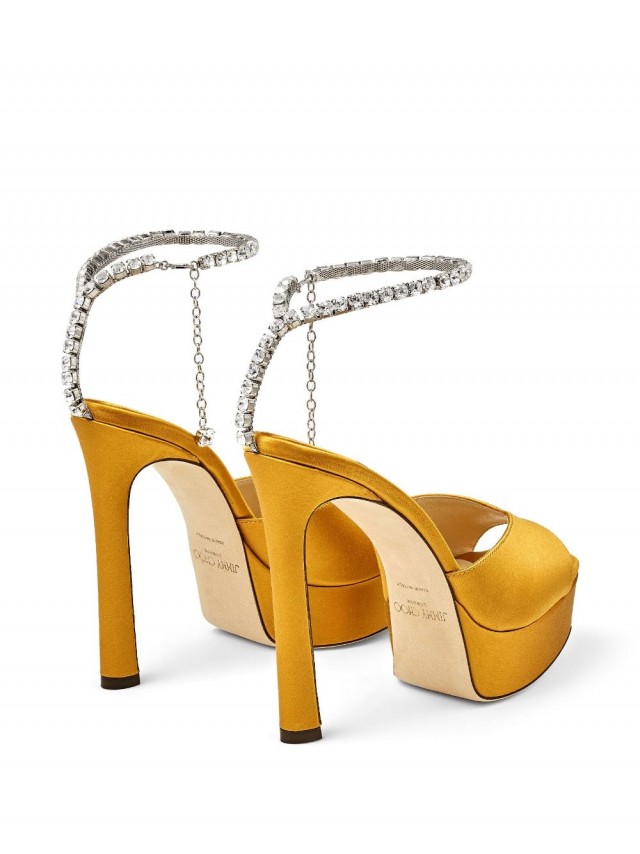 Jimmy Choo Saeda 125mm ビジュートリム サンダル
