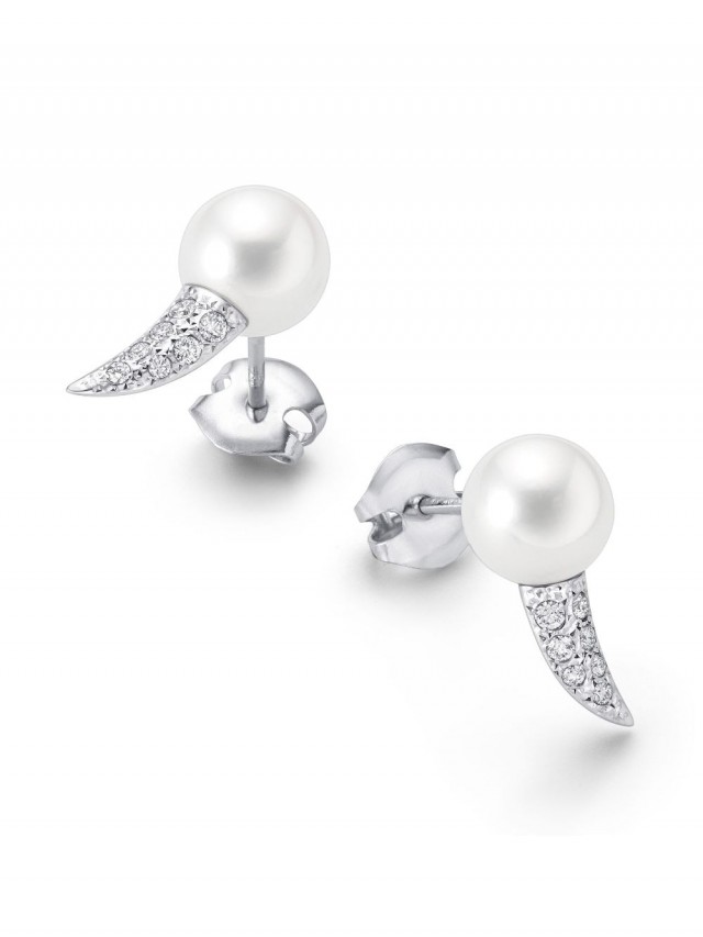TASAKI Danger Fang パール ピアス 18Kホワイトゴールド