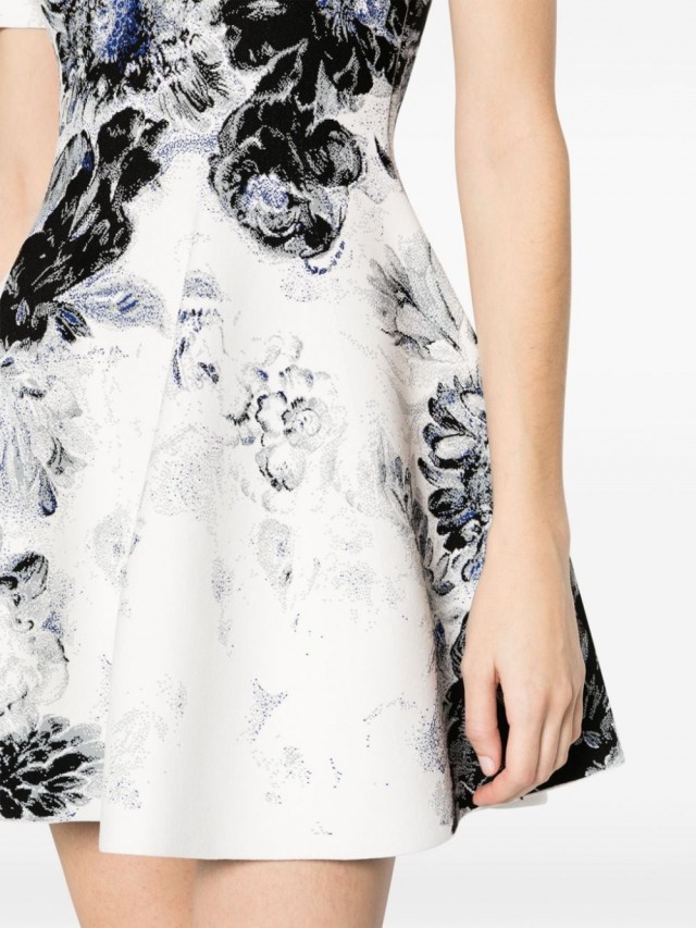 Alexander McQueen Chiaroscuro フローラル ミニドレス