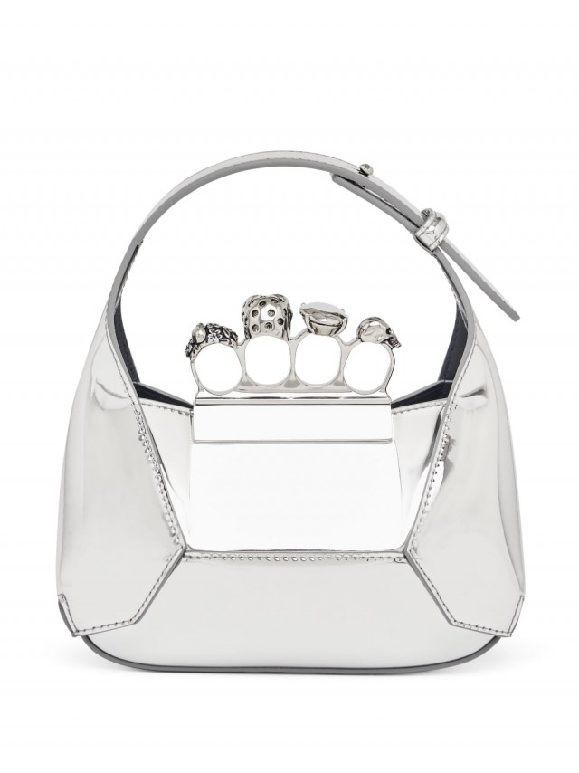 Alexander McQueen Jewelled Hobo メタリック ミニバッグ