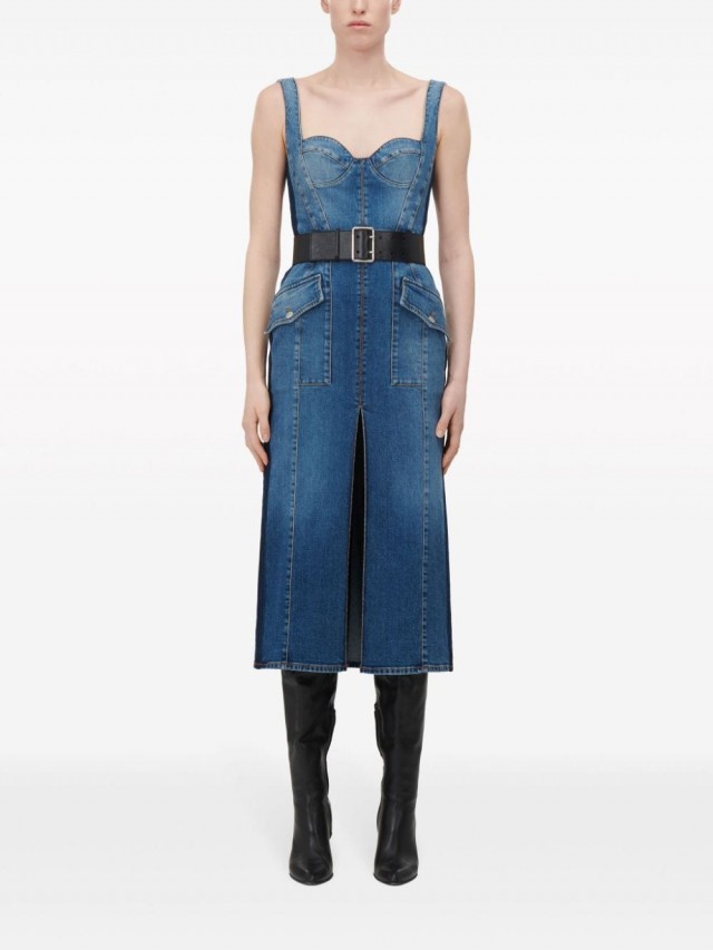 Alexander McQueen Kickback デニムドレス