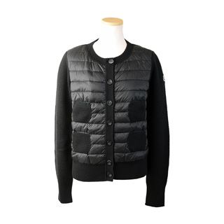 モンクレール:Moncler　2016年秋冬新作　レディース ニット+ダウンコンビ　ジャケット　 ブラック(999)