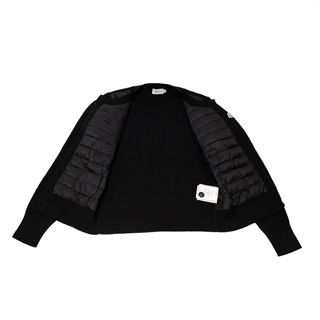 モンクレール:Moncler　2016年秋冬新作　レディース ニット+ダウンコンビ　ジャケット　 ブラック(999)