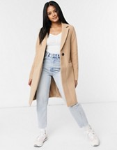 JDY longline coat in grey | ASOS