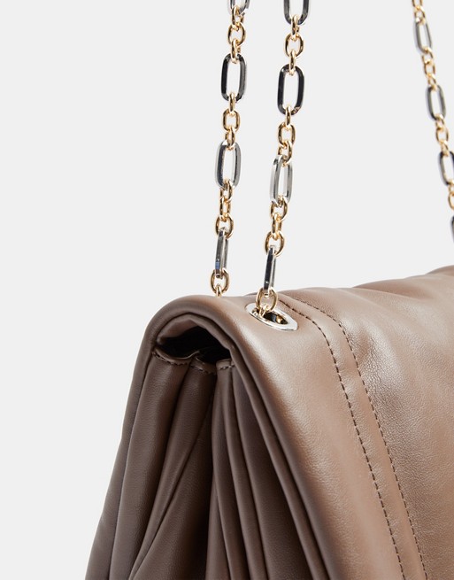 Topshop Puffy Shoulder bag in Chocolate | ASOS