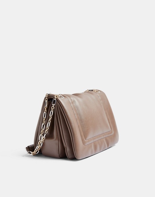 Topshop Puffy Shoulder bag in Chocolate | ASOS
