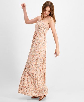 Hippie Rose Juniors' Smocked Tiered Maxi Dress & Reviews - Dresses - Juniors - Macy's