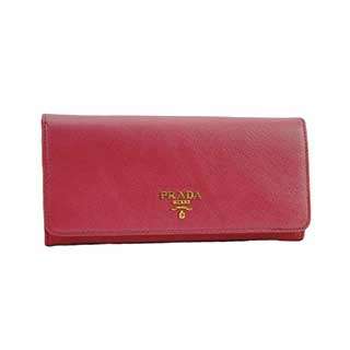 プラダ: prada SAFFIANO METAL 二つ折り長財布