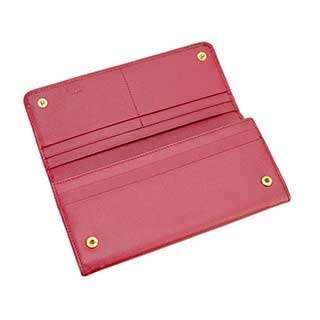 プラダ: prada SAFFIANO METAL 二つ折り長財布