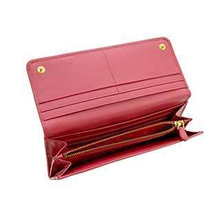 プラダ: prada SAFFIANO METAL 二つ折り長財布