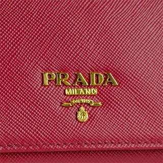 プラダ: prada SAFFIANO METAL 二つ折り長財布