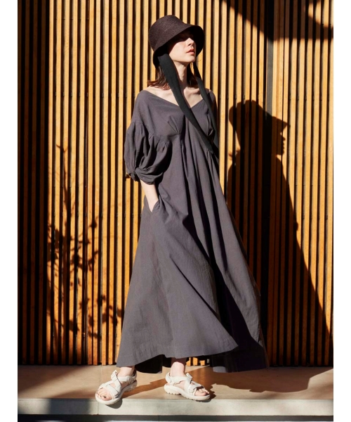 【emmi atelier】Ecoリネン調ボリューム袖ワンピース(503794215) | emmi　atelier(emmi atelier) - MAGASEEK